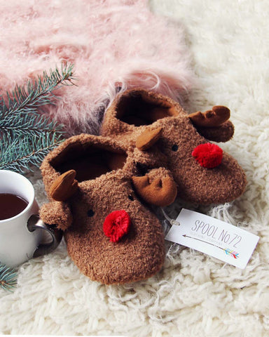 Cozy Reindeer Slippers