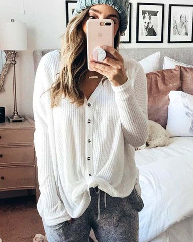 Cozy Tie Thermal in White