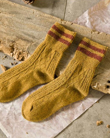 Cozy Hiker Socks in Mustard