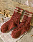 Cozy Hiker Socks in Rust: Alternate View #1