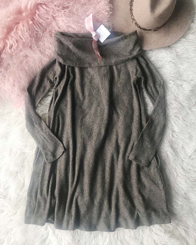 Cozy Thermal Dress in Brown