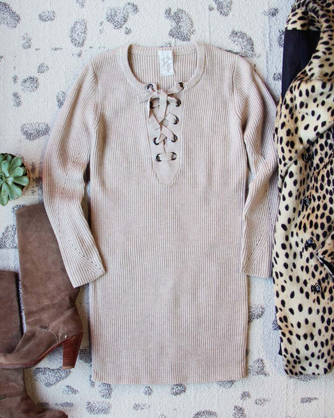 Creme Brulee Sweater Dress: Featured Product Image