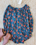 Crescent Flower Top in Teal: Alternate View #4