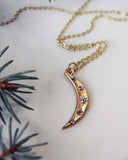 Crescent Moon Necklace: Alternate View #2