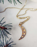 Crescent Moon Necklace: Alternate View #1