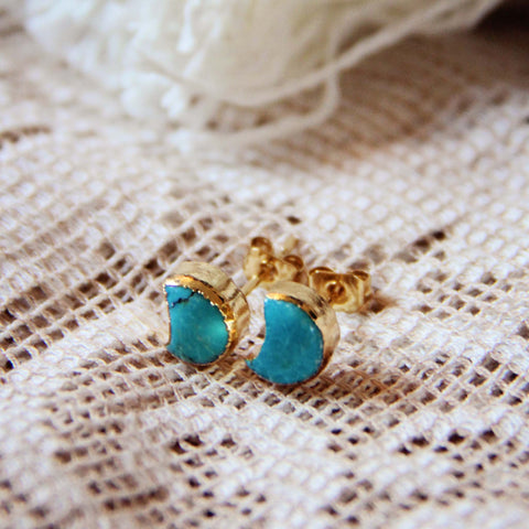 Crescent Turquoise Earrings