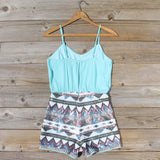 Crystal Wishes Romper in Turquoise: Alternate View #4