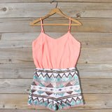 Crystal Wishes Romper in Peach: Alternate View #1
