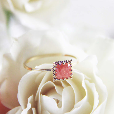 Desert Shard Ring in Rose