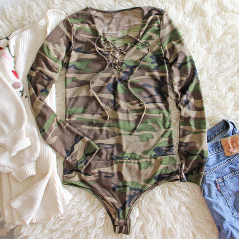 Dixon Cozy Bodysuit in Camo