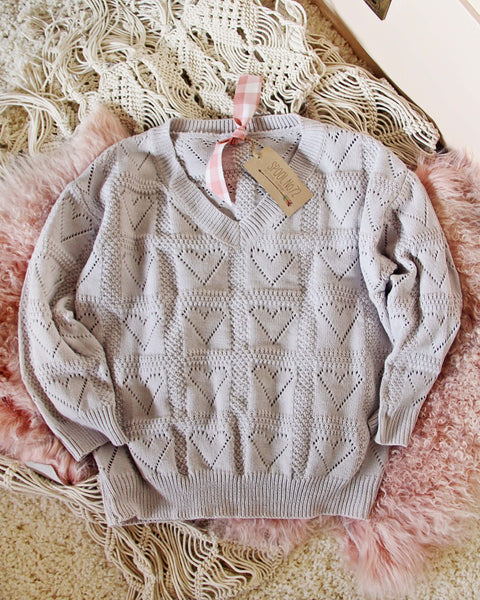 Dreamy Hearts Sweater in Putty: Featured Product Image