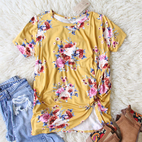 Dusty Miller Tee in Mustard