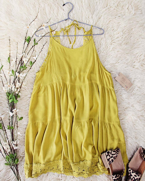 Dusty Mustard + Lace Dress: Featured Product Image