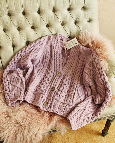 Dusty Lavender Fisherman's Sweater: Featured Product Image