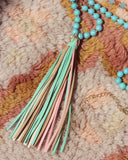 Earth Stone Tassel Necklace: Alternate View #4