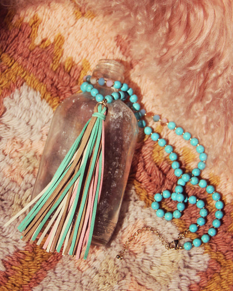 Earth Stone Tassel Necklace: Featured Product Image