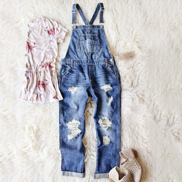 Easy May Overalls Dark Wash: Featured Product Image