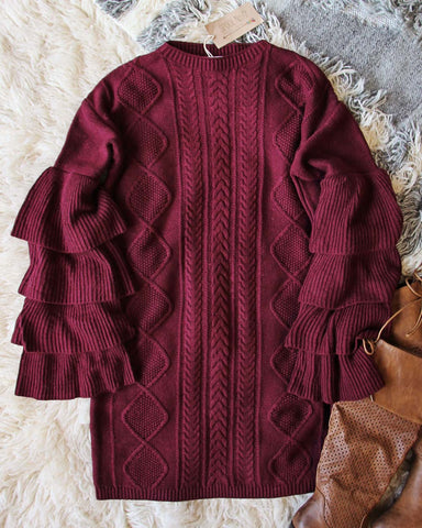 Enchanted Knit Sweater Dress