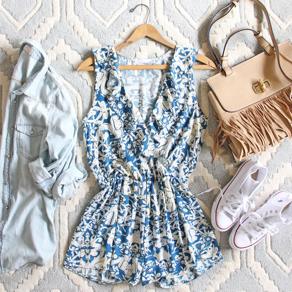 Blue Hush Romper: Featured Product Image