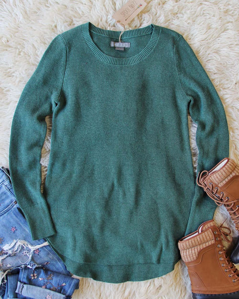 Everyday Layering Sweater in Pine: Featured Product Image