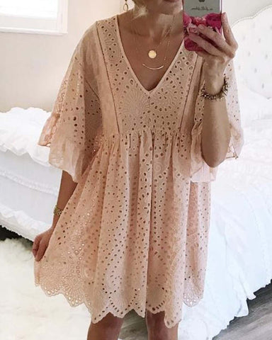 Sandstone Eyelet Dress