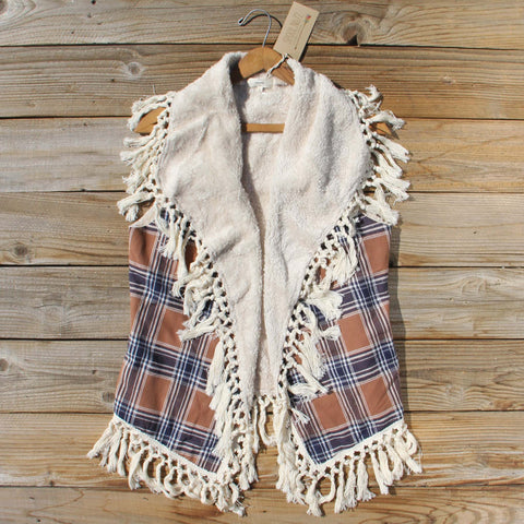 Fable & Plaid Fringe Vest