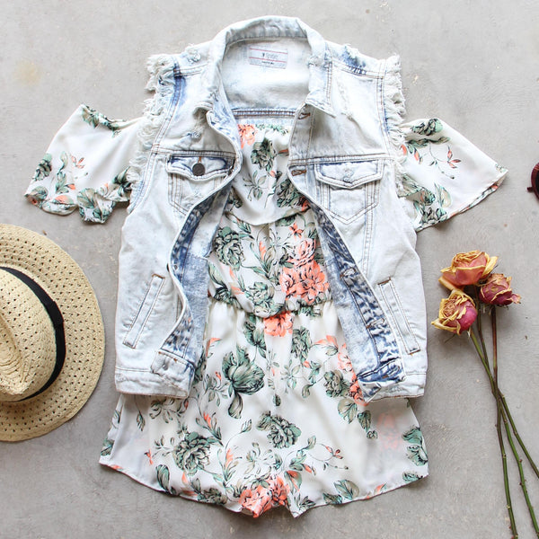 Faded Bloom Romper: Featured Product Image