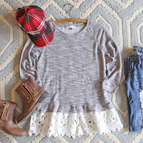 Fall Fable Lace Sweatshirt