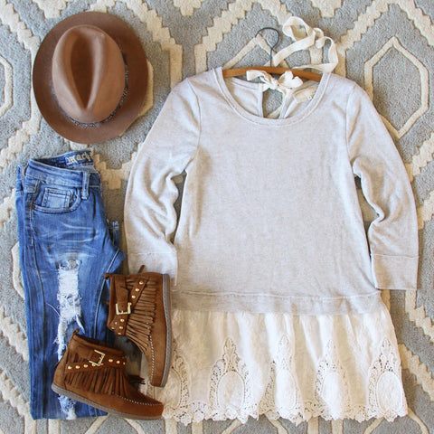 Fall Tale Lace Sweatshirt