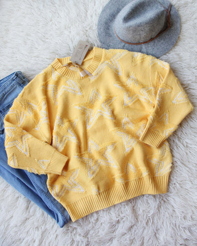 Falling Star Sweater in Daffodil