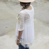 Feather Grass Tunic in White: Alternate View #3