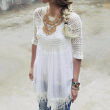 Feather Grass Tunic in White: Alternate View #2