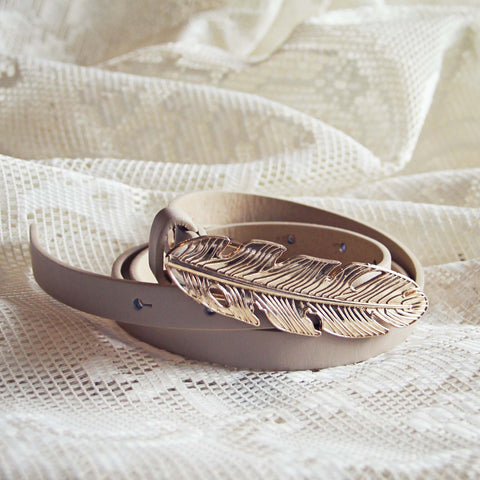 Feather Tale Belt in Sand