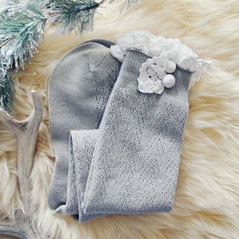 Fireside Knit Boot Socks in Smoke