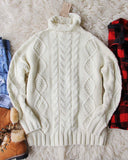 Northwest Fisherman's Sweater in Cream: Alternate View #1