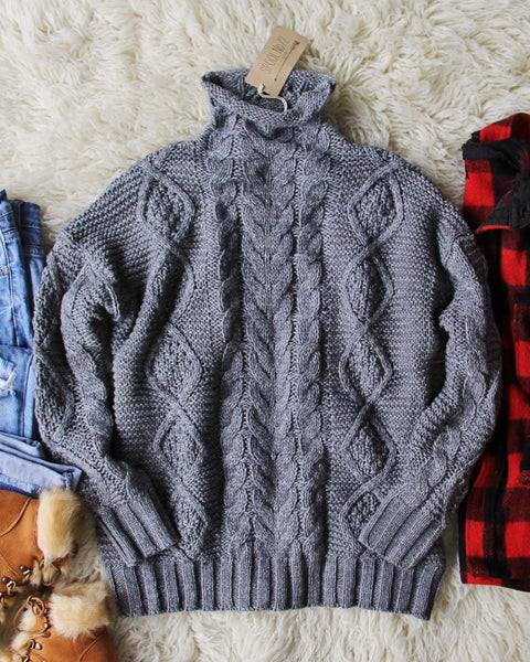 Northwest Fisherman's Sweater in Gray: Featured Product Image