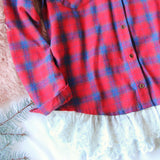Flannel & Lace Top: Alternate View #2
