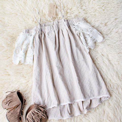 Flax & Stripe Top in Sand