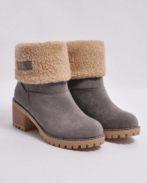 Fold Over Booties in Gray: Featured Product Image