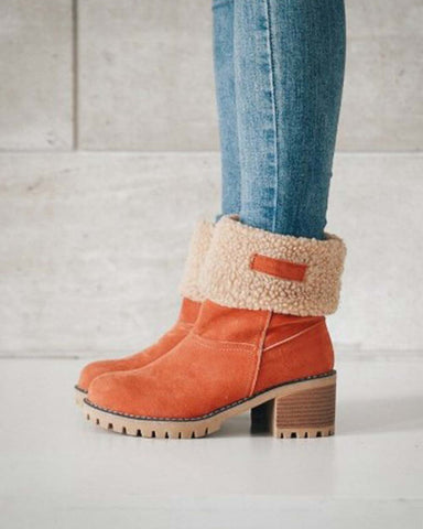 Fold Over Booties in Rust