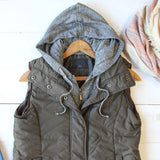 Forest Smoke Hooded Vest in Olive: Alternate View #2