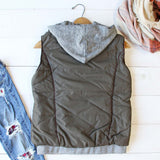 Forest Smoke Hooded Vest in Olive: Alternate View #4