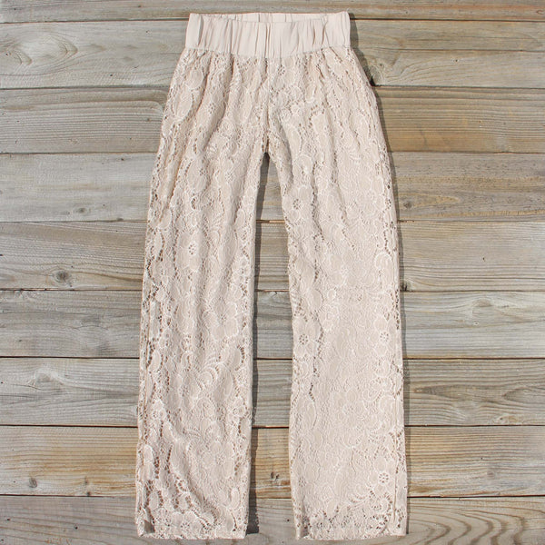 Fortunate Lace Pants in Sand: Featured Product Image