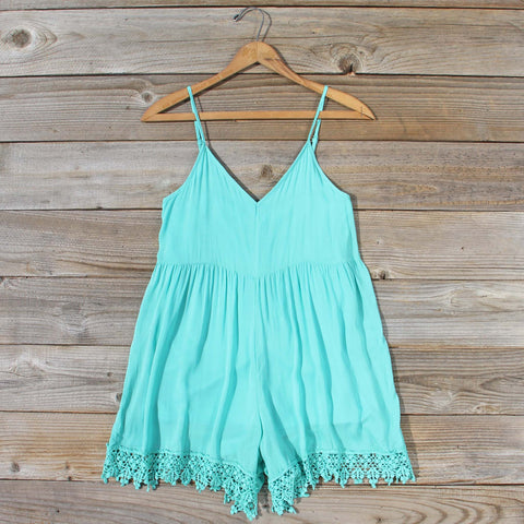 Fortune Teller Romper in Mint