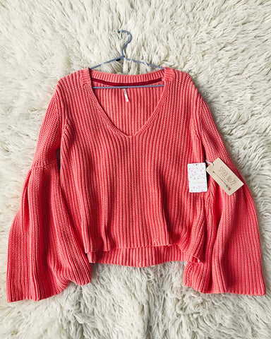 Free People Coral Moon Summer Sweater