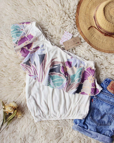 Free People Maui Ruffle Top in White: Featured Product Image