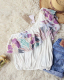 Free People Maui Ruffle Top in White: Alternate View #3