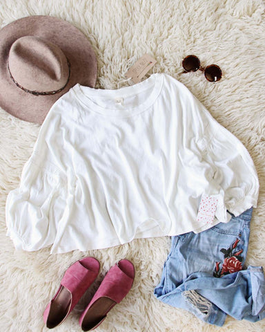 Free People Sugar Rush Tee in White