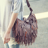 Canyon Fringe Tote in Gray: Alternate View #3