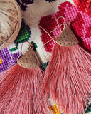 Desert Fringe Earrings in Pink: Alternate View #2